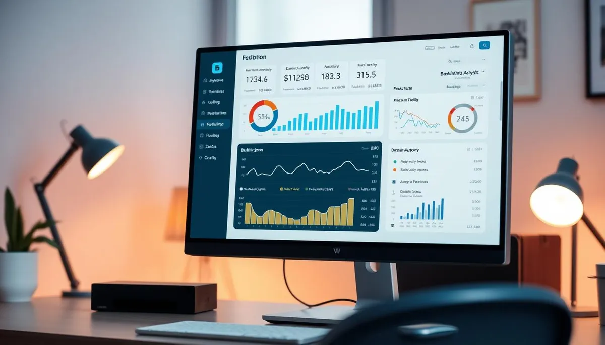 Backlink analysis dashboard