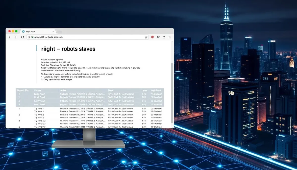robots.txt checker interface