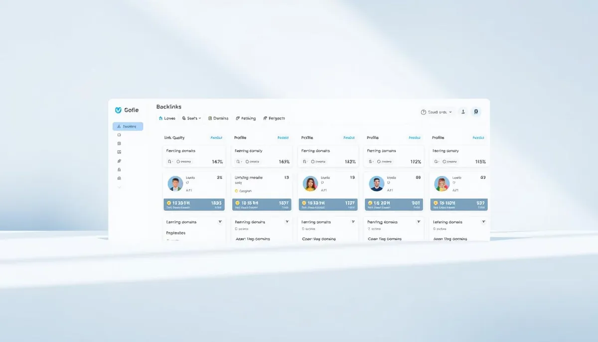 Link profile analysis dashboard