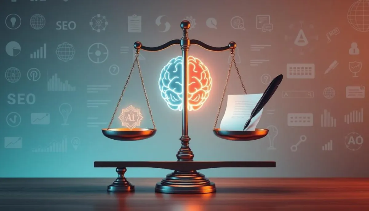 Balancing AI and human content creation for SEO Balancing AI and human content creation for SEO