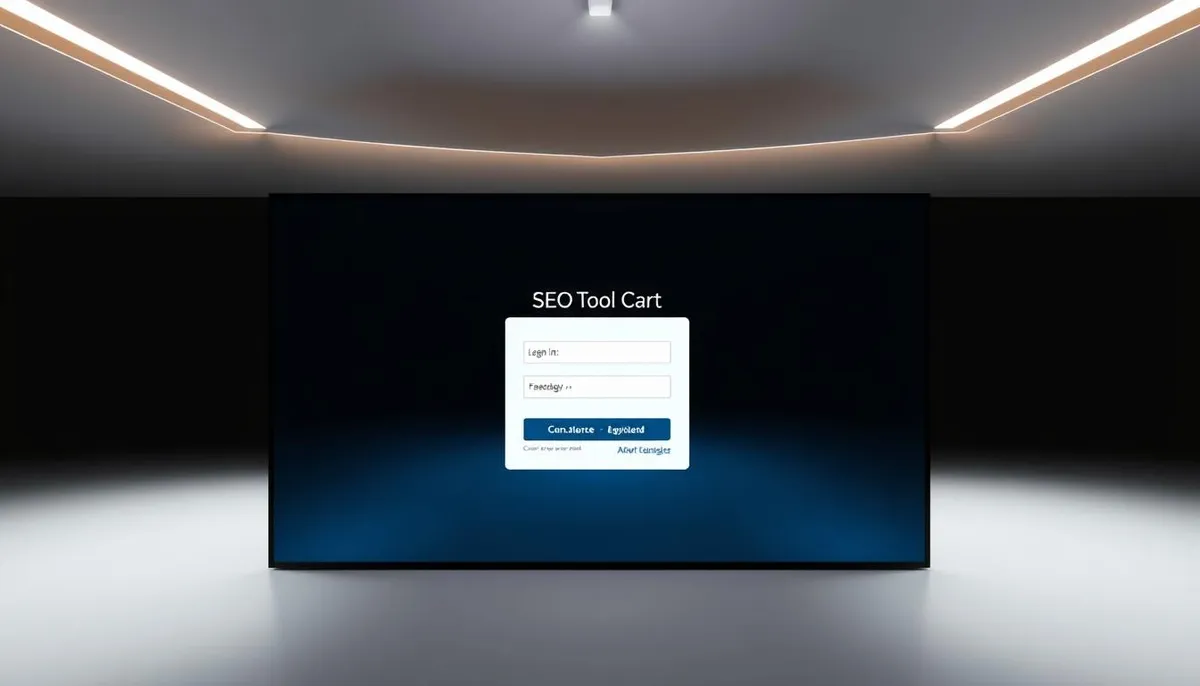 SEO Tool Cart login interface