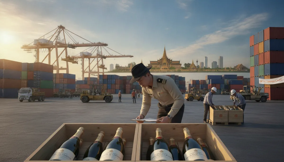 importing champagne into Cambodia
