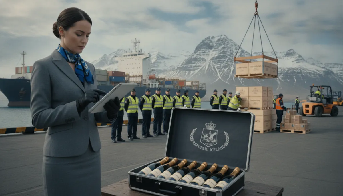 importing champagne into Iceland