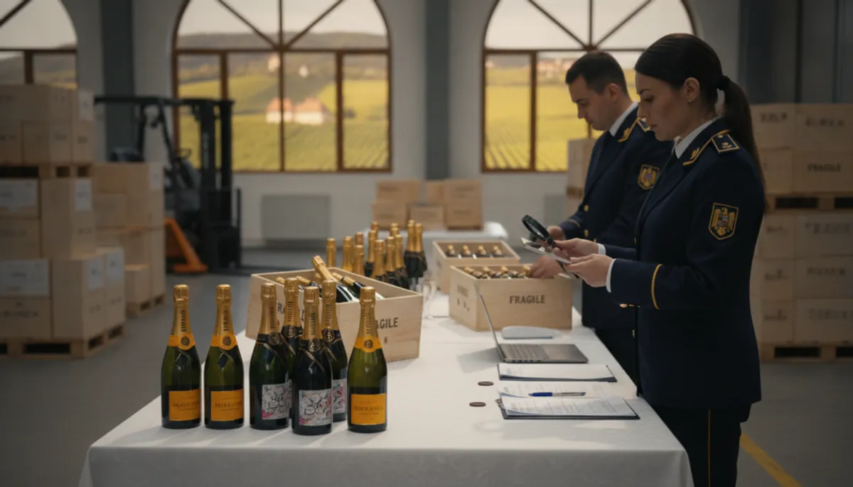 importing champagne into Romania