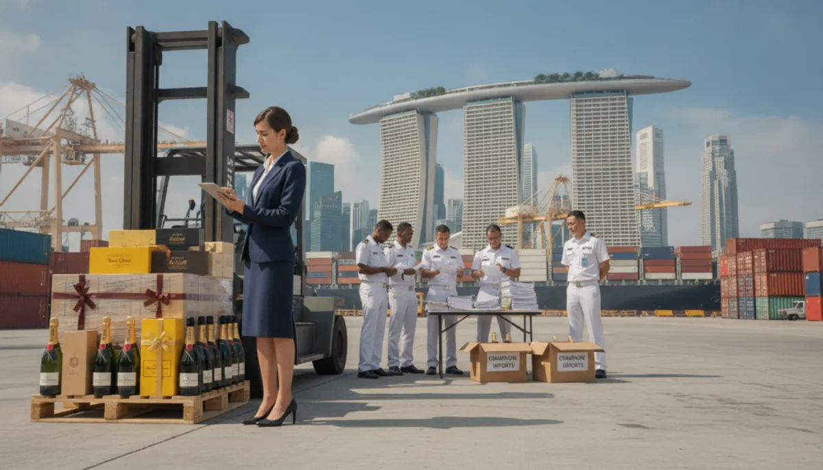importing champagne into Singapore