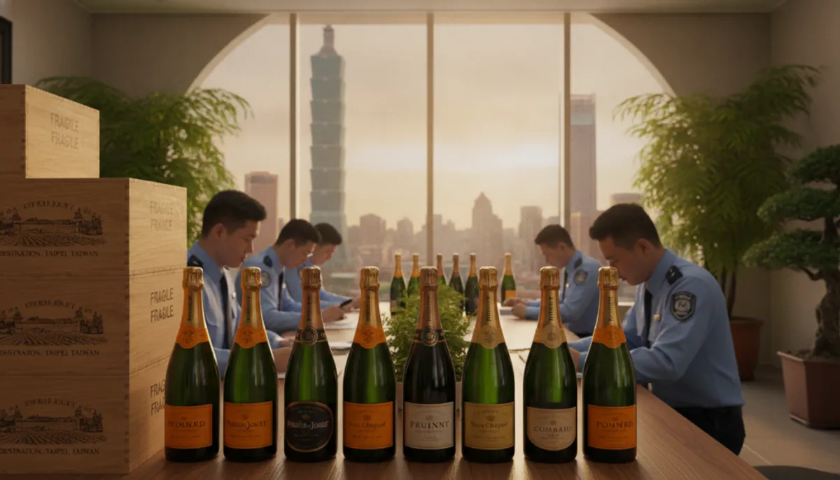 importing champagne into Taiwan