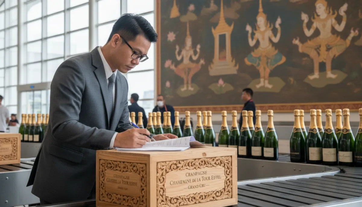 importing champagne into Thailand