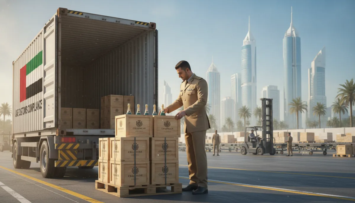 importing champagne into UAE