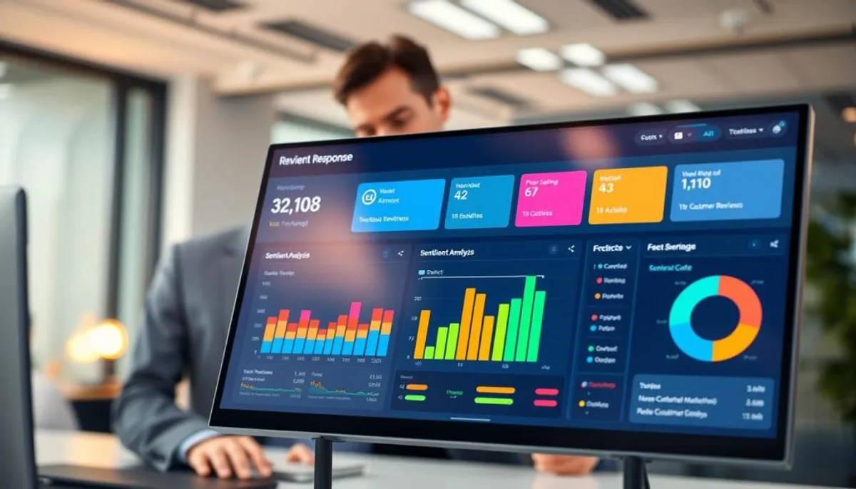 review response tool dashboard showing sentiment analysis review response tool dashboard showing sentiment analysis