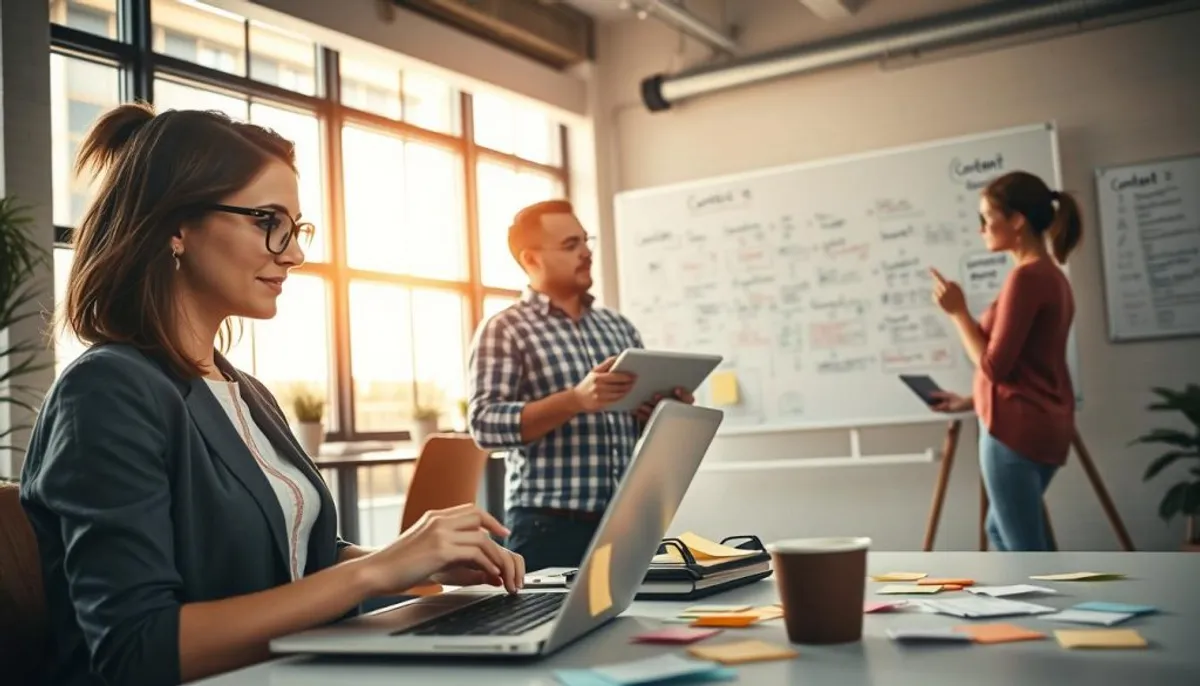 web content creators crafting engaging narratives